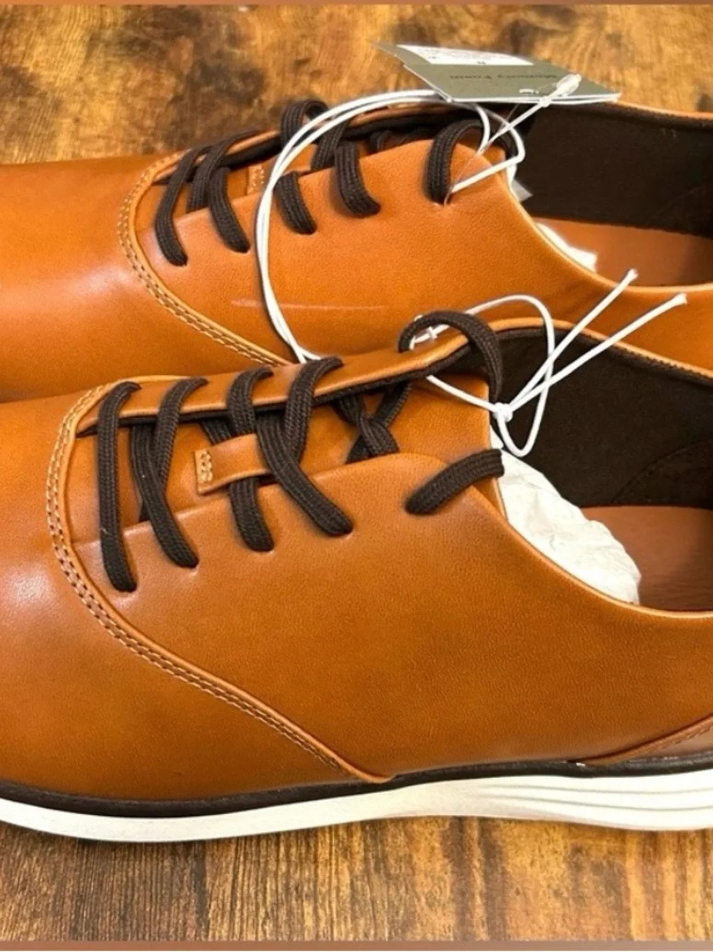 Men's Luis Hybrid Oxford Sneakers - Goodfellow & Co™ Cognac Lace up Size 8 new